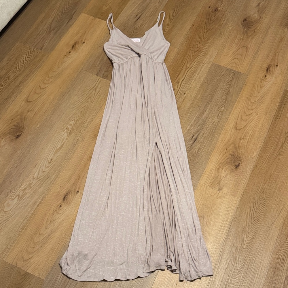 Pink Lily Soft Beige Maxi Dress